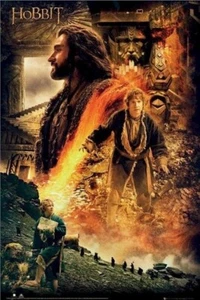 EL HOBBIT ~ THORIN BILBO 24x36 PÓSTER DE PELÍCULA Desolación de Smaug Martin Freeman - Imagen 1 de 1