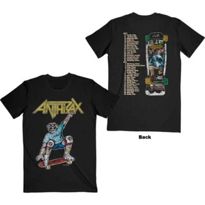 "Camiseta Negra Anthrax ""Spreading Skater Notman Vintage"" - NUEVA - Imagen 1 de 3