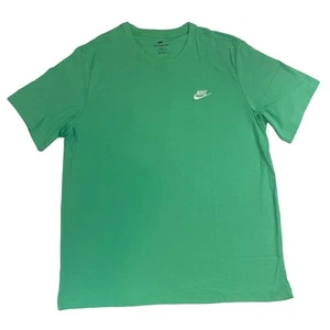 Nike Hombres Club Cuello Redondo Camiseta Primavera Verde Talla XLT AR4997-363 Nueva - Imagen 1 de 2