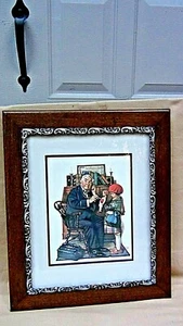 NORMAN ROCKWELL LITHOGRAPH"THE DOCTOR AND THE DOLL" FRAMED - Picture 1 of 12