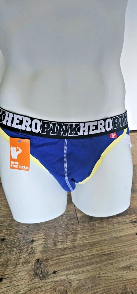 Hombres Sexy Rosa Héroe Baúl Bikini PARECE ENORME 2XL Azul Foto 1 de 4