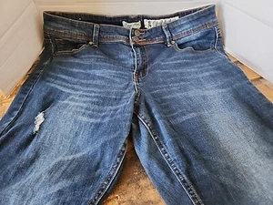 Indigo Rein Skinny Stretch Jeans Womens Juniors Sz 14 Dark Wash Denim 34/30 - Picture 1 of 9