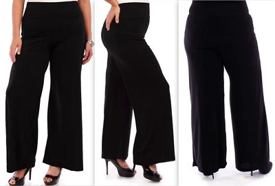 USA made Women's True Plus Size Wide leg Pants,Long Pants 1X 2X 3X,4XL,5XL,6XL,  - Image 1 of 4