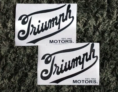 Retro Triumph Bonneville Thruxton Cafe Racer Decals Stickers GasTank Aftermarket - Image 1 of 2