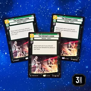 3x The Emperor's Legion Star Wars Unlimited PLAYSET Event Supply 091 SWU SOR - Picture 1 of 3