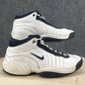 Nike Shoes Mens 12 Air Uptempo Athletic Mid Sneakers 630429-141 White Leather - Picture 1 of 18