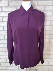 Christie & Jill Woman’s  Purple Button Down Opaque Blouse Size 8