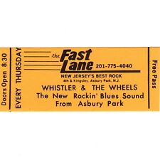WHISTLER & THE WHEELS Concert Ticket Stub ASBURY PARK NJ 1979 BRUCE SPRINGSTEEN