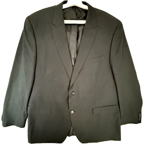 Blazer Sean John 52L nero rosa gessato eclettico nonno discoteca etichetta nera - Foto 1 di 12