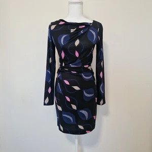 Mini Vestido Diane Von Furstenberg Talla XS US 4 100% Seda Negro Jarely Drapeado DVF - Imagen 1 de 11