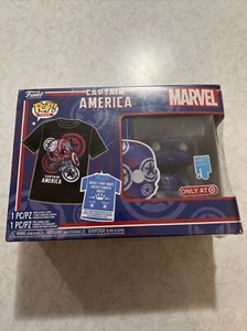 New! Funko POP! Collector's Box Captain America Marvel Patriotic Age Medium Tee - Picture 1 of 6