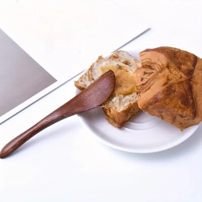 3pcs Wooden Dinner Butter Knifes Cheese Spreaders Mini Spatulas for Kitchen Home - Image 1 of 4