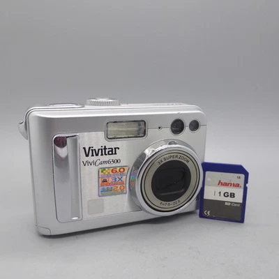Vivitar Digital Camera Vivicam 6300 6.0MP Silver Tested - Image 1 of 4