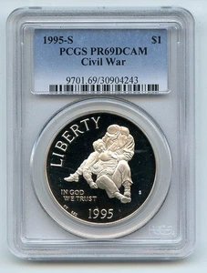 1995 S $1 Civil War Silver Commemorative Dollar PCGS PR69DCAM - Picture 1 of 1