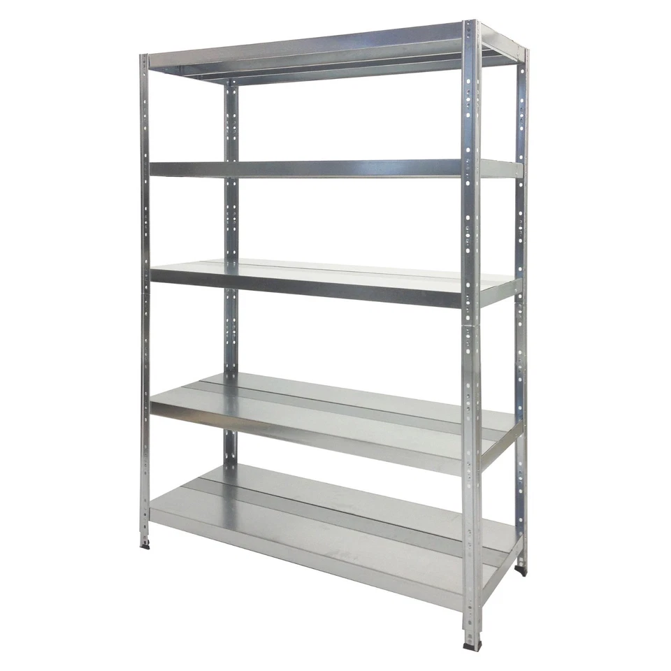 Scaffale acciaio grima 5 ripiani 260 kg zincato doppio montaggio 120x195x50 cm - Immagine 1 di 2