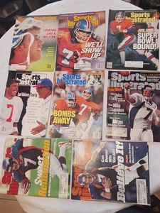  Sports Illustrated DENVER BRONCOS Lot of 8 Covers JOHN ELWAY Quarterback Super  - Picture 1 of 14
