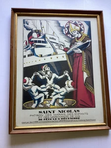 Jean Chieze 1940 "The Patron Saint Of Sailors" Woodcut With Pochoir - Picture 1 of 13