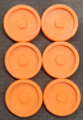 6 X Orange Dinky Star Trek 357 358 Enterprise Klingon Photon Torpedos