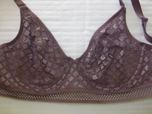 ADORE ME~ 32 H~ Women's Tatum Mesh Unlined Underwire Bra Plum Purple~ #1951