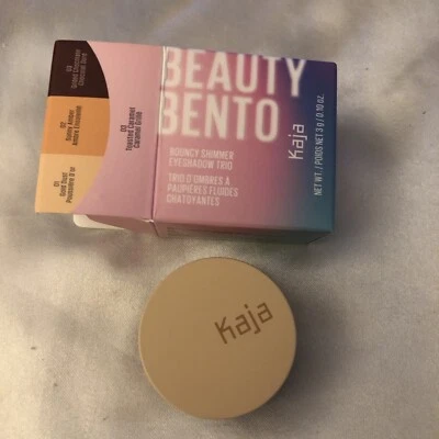 Kaja Beauty Bento Bouncy Shimmer Eyeshadow Trio Shade 03 Toasted Caramel 3g NIB - Image 1 of 4