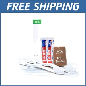 100-Piece Travel Toothbrush Sets - Individually Wrapped for Ultimate Convenience - Picture 1 of 9