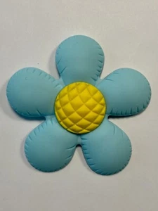 Bogg Bag Charm - Blue & Yellow Daisy Flower Charm - 3.25 Inches - Picture 1 of 2