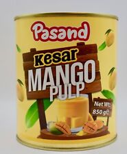 Pasand Kesar Mango Pulp Sweetened - 850g Tin new easy open can