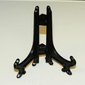 3" Black Display Easel Stand for Plates Pictures Photos Gemstones Slabs (2 Pcs) - Picture 1 of 3