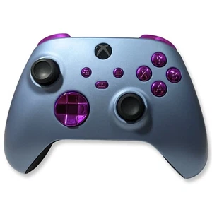 Xbox Serie S/X Custom titanblau Wireless Controller Chrom lila Tasten - Bild 1 von 4