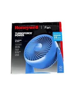 Honeywell Turbo Force Power Air Circulator Table Fan Pivot Head 3 Speed Blue - Picture 1 of 4