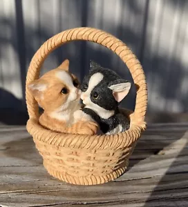 LENOX "CUDDLES AND KISSES" 2 KITTENS IN A BASKET SKU#783022 COLLECTIBLE - Picture 1 of 6