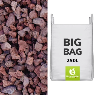 Lavamulch rot/braun, Körnung 16/32 mm, 250 Liter im BigBag - Bild 1 von 3