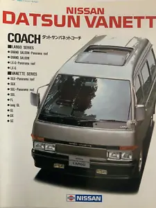 Datsun Vanette  Coach Japanese text  full sales brochure - Picture 1 of 2