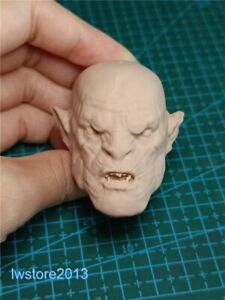 1:12 Azog Monster Man Head Sculpt Carved For 6inch Male Action Figure Body Toys