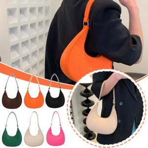 All-matching Crescent Bag For Women Handle Handbag Underarm Bag Bags P7H0 - Picture 1 of 30