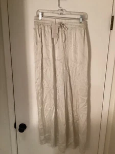 Women NWT "Joie" 100% silk, white lounge pants. Size XL. - Picture 1 of 2
