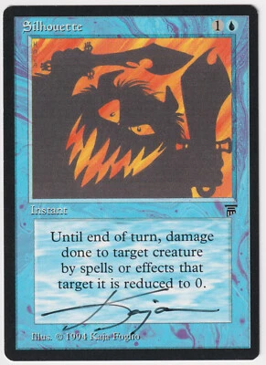 Signed Silhouette LP Legends English Artist Kaja Foglio 1994 MTG Magic Vintage! - Image 1 of 2