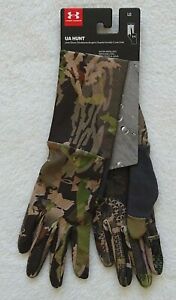 Under Armour Camouflage Gloves Womens Size L Green Brown Camo Liner Glove