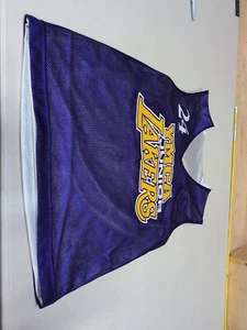 YMCA Junior Lakers Reversible Jersey #24 Purple Yellow White Youth Size Medium - Picture 1 of 11