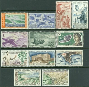 EDW1949SELL : FR. WEST AFRICA 1947-58 All VF MNH collection of 11 Better Cat $85 - Picture 1 of 2