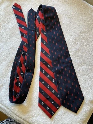 Alynn Neckware 2 Ties Blue Red Anchors Musical Notes Polyester - Imagem 1 de 4