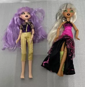 Bratz Dolls Sashabella Paws And Yasmina Clairvoya With Purple Hair - Picture 1 of 11