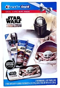 Paquete de regalo de cuidado oral mandaloriano Crest Oral B Star Wars Grogu Baby Yoda con estuche - Imagen 1 de 4