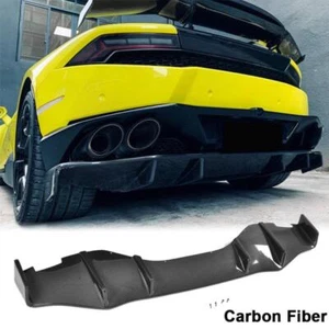 For Lamborghini Huracan LP610/600 2014-17 Carbon Fiber Rear Bumper Diffuser Lip - Picture 1 of 12
