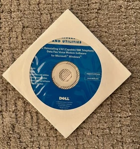Dell Drivers & Utilities For Reinstalling V.92 (Capable)/56K Data/Fax Modem CD - Picture 1 of 2