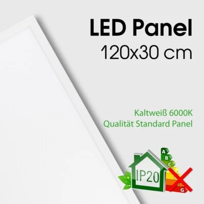 6 St. x LED Panels 120x30 40W 6500K Deckenbeleuchtung Deckenpanel Einbauleuchten - Bild 1 von 4