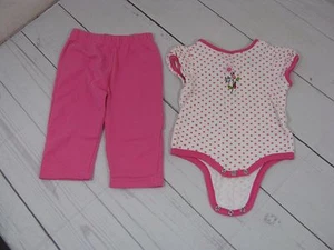 Pantalones deportivos y de una pieza a lunares rosas "Buster Brown" para niñas talla 6-9 meses - Imagen 1 de 5