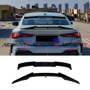 Trunk Rear Window Top Roof Spoiler Wing Fits BMW G22 430i M440i G82 Glossy Black - Picture 1 of 7