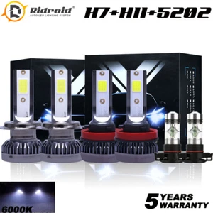 Mini H7+H11+5202 High Low Fog LED Headlight Combo Kit For 2007-2012 GMC Acadia - Picture 1 of 12