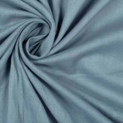 Grey 100% Cotton Dressmaking Indian Fabric Women's Dressing Plain Fabric 7 Yards - Image 1 of 3